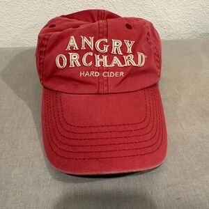 Angry Orchard Hard Cider Salmon Red Adjustable Baseball Hat Cap 100% Cotton OS